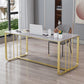 Glam 29.53-inch Tall Writing Desk Stone Rectangular Office Desk Clearhalo 'furn' 'furn_office_desk' 'Furniture' 'Office Desks' 'Office Furniture' 'office_desk' 1200x1200_a6e40605-2aee-40b7-a214-a10dd048cbe0
