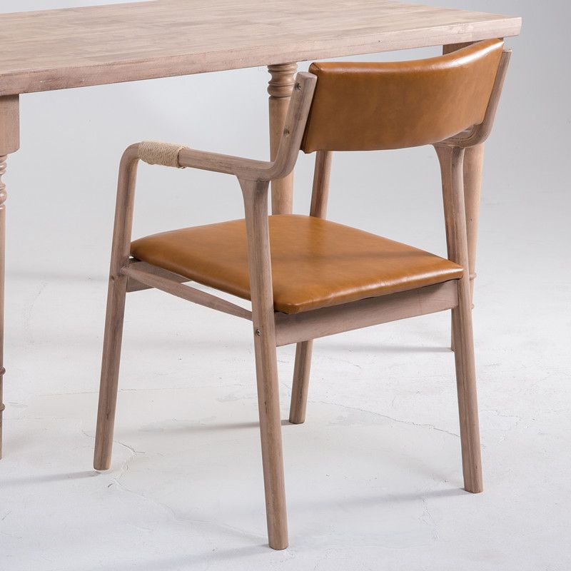 Upholstered Dining Armchair Bentwood Open Back Arm Single Chair with Wood Legs Clearhalo ' kitchen&dining_furn' 'Dining Chairs' 'Dining Tables & Seating' 'dining_chair' 'furn' 'furn_dining_chair' 'Furniture' 'furniture_dining_chair' 'Kitchen & Dining Furniture' 'kitchen' 1200x1200_a6e4608e-b5d3-4983-90c4-d3f874af8f2f