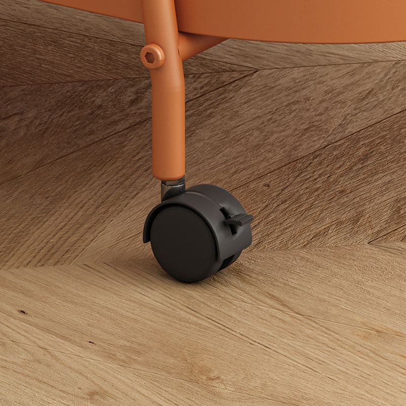 Oval 2-Tier End Table with Casters Mid-Century Modern Metal Side Table Clearhalo 'Coffee & Accent Tables' 'End & Side Tables' 'end_side_tables' 'furn' 'furn_end_side_tables' 'Furniture' 'Living Room Furniture' 1200x1200_a6e50fc2-5315-4380-a8e9-6387b7cd0686