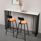 Modern Marble Table with Rectangle Table Top Black Sled Table - 42" H Clearhalo 'Bar Furniture' 'Bar Tables' 'bar_tables' 'furn' 'furn_bar_tables' 'Furniture' 'furniture_bar_tables' 'Kitchen & Dining Furniture' 1200x1200_a6e6d8fc-e353-45a3-854c-74f722f97fc6