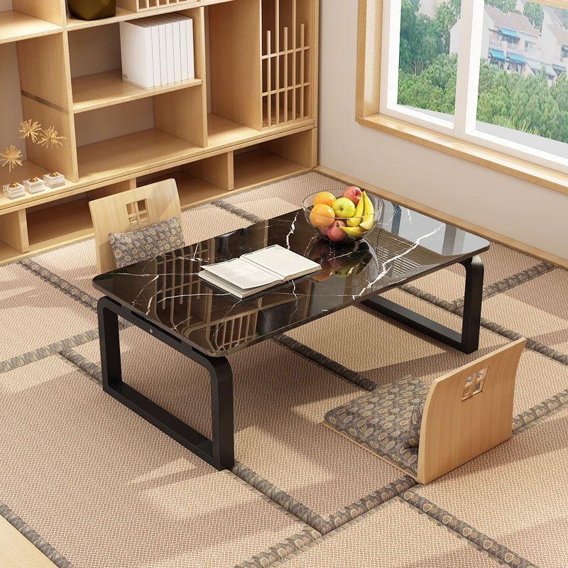 11.8"H Modern Sled Metal Base Square Top Coffee Table for Apartment Clearhalo 'Coffee & Accent Tables' 'Coffee Tables' 'coffee_tables' 'furn' 'furn_coffee_tables' 'Furniture' 'Living Room Furniture' 1200x1200_a6e6dcd0-5b37-4993-8219-d163c224fe03