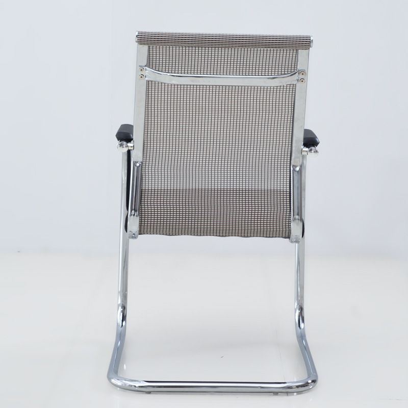 Chaise de bureau à cadre argenté sans fauteuil AirGrid pénible avec respirabilité