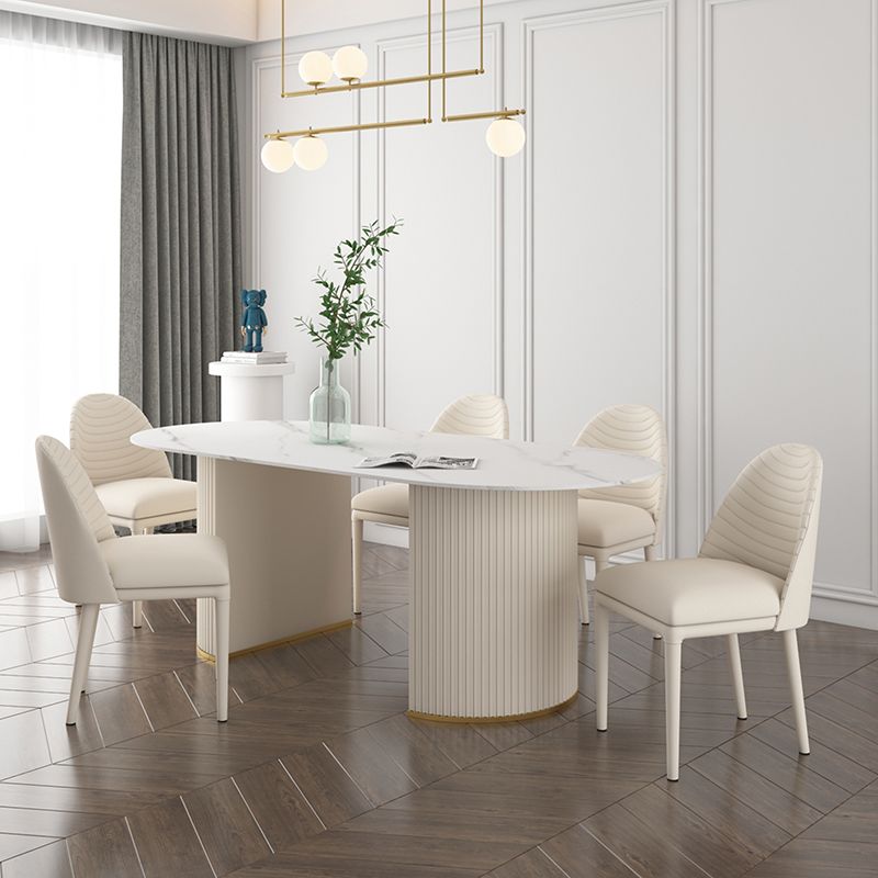 Metal Traditional Luxury Oval Table Sintered Stone Table for Dining Room Clearhalo ' dining_table' 'Dining Tables & Seating' 'Dining Tables' 'furn' 'furn_dining_table' 'Furniture' 'furniture_dining_table' 'Kitchen & Dining Furniture' 'kitchen&dining_furn' 'kitchen' 'kitchen_dining_table' 1200x1200_a6eb1cb6-8905-4796-a9fb-2132d0ea3b40