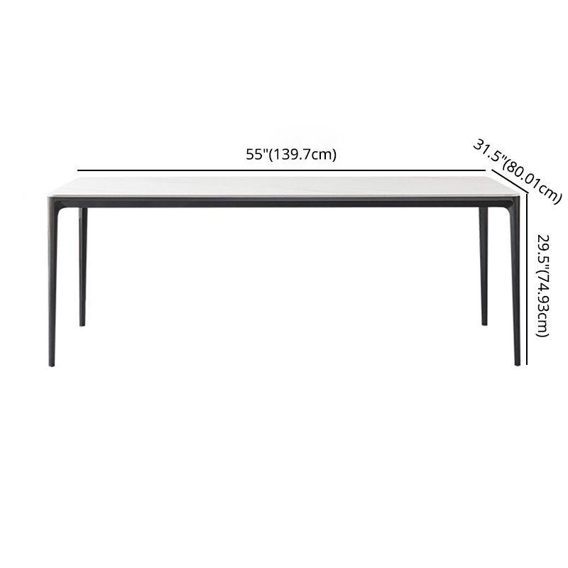 Minimalist Style Dining Table Set with Sintered Stone Table and PU Chairs Clearhalo 'Dining Room Sets' 'Dining Tables & Seating' 'dining_room_set' 'furn' 'furn_dining_room_set' 'Furniture' 'furniture_dining_room_set' 'Kitchen & Dining Furniture' 'kitchen&dining_furn' 'kitchen' 1200x1200_a6ec8228-e5a9-4bc9-afff-a4f89ddb35ba