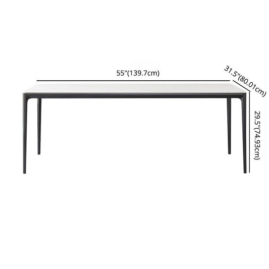 Minimalist Style Dining Table Set with Sintered Stone Table and PU Chairs Clearhalo 'Dining Room Sets' 'Dining Tables & Seating' 'dining_room_set' 'furn' 'furn_dining_room_set' 'Furniture' 'furniture_dining_room_set' 'Kitchen & Dining Furniture' 'kitchen&dining_furn' 'kitchen' 1200x1200_a6ec8228-e5a9-4bc9-afff-a4f89ddb35ba