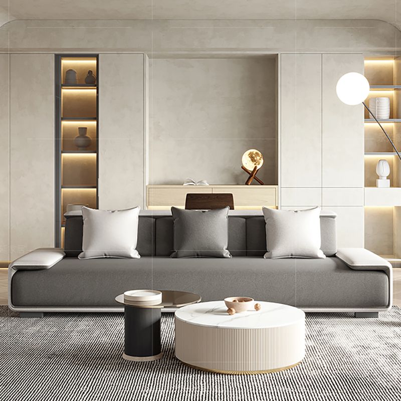 29.52"H Faux Leather Stain Resistant Pillow Top Arm Sofa for Living Room Clearhalo 'furn' 'furn_sofas' 'Furniture' 'furniture_sofas' 'kitchen' 'kitchen_sofas' 'Living Room Furniture' 'Sofa' 'sofas' 1200x1200_a6ecdaef-1bdc-4659-b7cd-e09d59401bd8