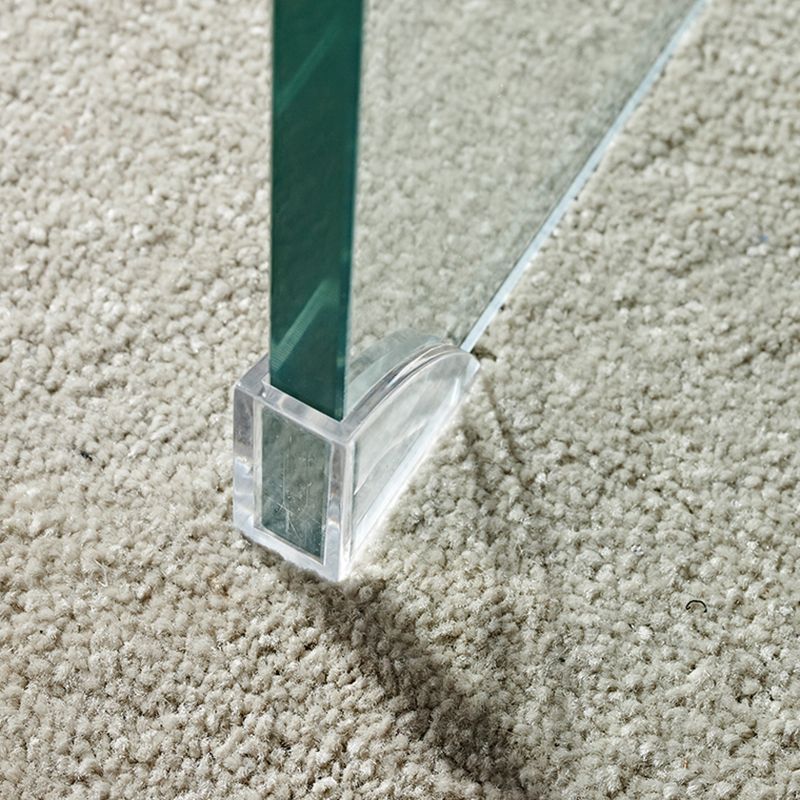 Mesa de trineo de la mesa cuadrada de vidrio contemporánea con estante