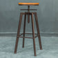 Industrial Dining Stools Adjustable Height Bar Stools with Footrest