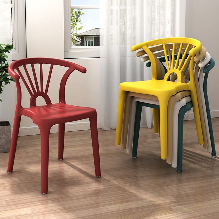 Contemporary Plastic Dining Side Chair Dining Room Armless Wishbone Chair Clearhalo ' kitchen&dining_furn' 'Dining Chairs' 'Dining Tables & Seating' 'dining_chair' 'furn' 'furn_dining_chair' 'Furniture' 'furniture_dining_chair' 'Kitchen & Dining Furniture' 'kitchen' 1200x1200_a6f02034-239e-4b64-9a21-01c91ae485b0