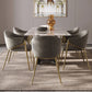 Kitchen Modern Indoor Chair Upholstered Arm Chair with Gold Legs