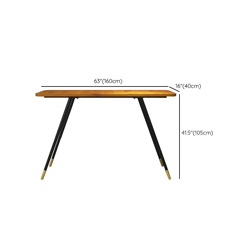 Juego de mesa de bar rectangular Glam, juego de mesa de bar de madera marrón de 1/2 piezas