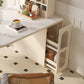Modern Free Form Dining Table for Kitchen White Dinette Table with Storage Clearhalo 'Dining Tables & Seating' 'Dining Tables' 'dining_table' 'furn' 'furn_dining_table' 'Furniture' 'Kitchen & Dining Furniture' 1200x1200_a6f76b00-4080-4d4e-84f6-e3e0b71cb1c1