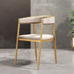Glam Style Open Back Chair Upholstered Dining Arm Chair for Indoor Clearhalo 'Dining Chairs' 'Dining Tables & Seating' 'dining_chair' 'furn' 'furn_dining_chair' 'Furniture' 'furniture_dining_chair' 'Kitchen & Dining Furniture' 1200x1200_a6f794cb-1391-409e-b7c3-4e93e504e79c