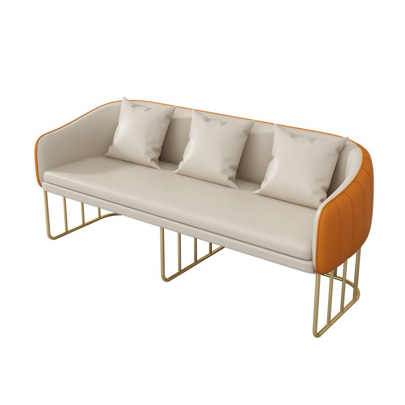 Divano di divano resistente al braccio in pelle in pelle finta per soggiorno