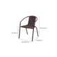 Metal Frame Dining Chair Modern Indoor-Outdoor Stacking Arm Chair