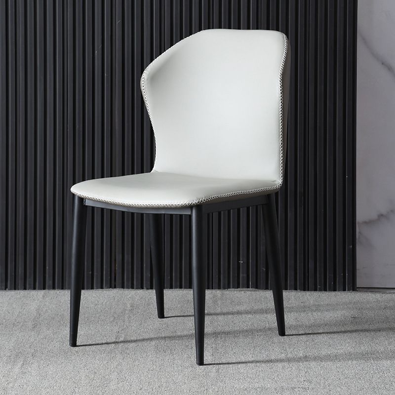 Modern Design Faux Leather Side Chairs Wingback Armless Dining Chair Clearhalo 'Dining Chairs' 'Dining Tables & Seating' 'dining_chair' 'furn' 'furn_dining_chair' 'Furniture' 'furniture_dining_chair' 'Kitchen & Dining Furniture' 1200x1200_a6fc5b32-b650-4158-8d17-271e366856ce