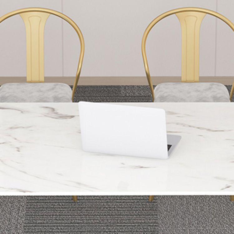 Desca di scrittura in marmo dell'ufficio scrivania rettangolare contemporanea