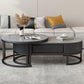 Glam Nesting Coffee Table Set Frame Round Slate Coffee Table with Drawer Clearhalo 'Coffee & Accent Tables' 'Coffee Tables' 'coffee_tables' 'furn' 'furn_coffee_tables' 'Furniture' 'Living Room Furniture' 1200x1200_a700b67a-90c0-4aba-9379-efe0f14ee605