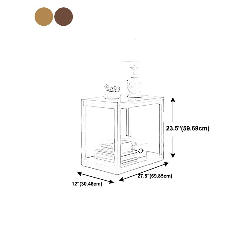 Ashwood Double Tier End Table Contemporary Rectangular Side Table for Living Room Clearhalo 'Coffee & Accent Tables' 'End & Side Tables' 'end_side_table' 'end_side_tables' 'furn' 'furn_end_side_tables' 'Furniture' 'furniture_end_side_table' 'Living Room Furniture' 1200x1200_a702f5ba-0037-4b04-bf27-8a36644abbb3