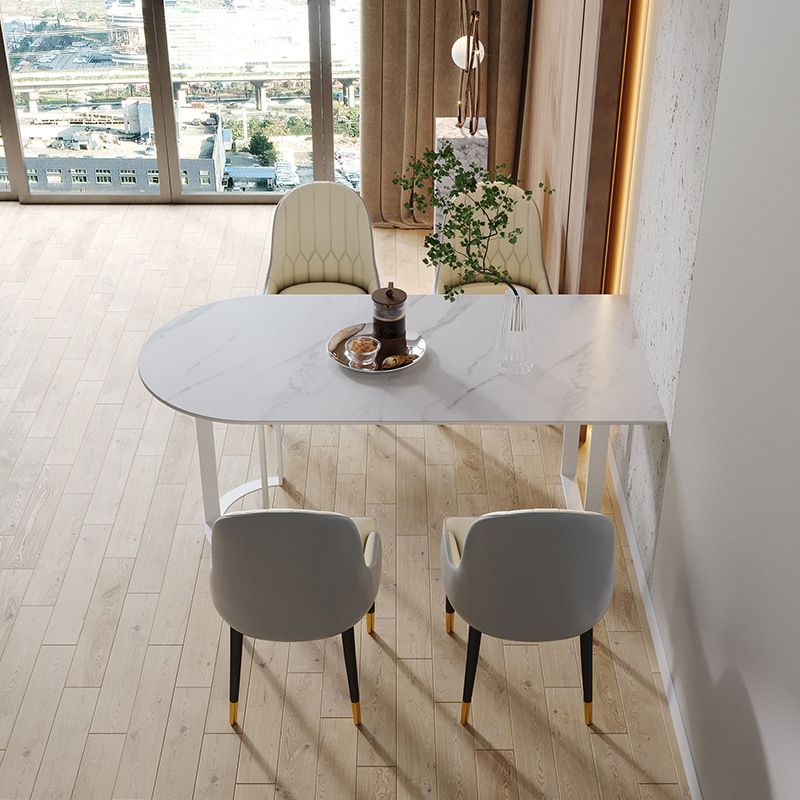 Stone Top Dining Table Traditional Luxury Dining Table with Sled Base Clearhalo ' dining_table' 'Dining Tables & Seating' 'Dining Tables' 'furn' 'furn_dining_table' 'Furniture' 'furniture_dining_table' 'Kitchen & Dining Furniture' 'kitchen&dining_furn' 'kitchen' 'kitchen_dining_table' 1200x1200_a7044d0b-6ff8-4f7c-9005-10fbc82e7169