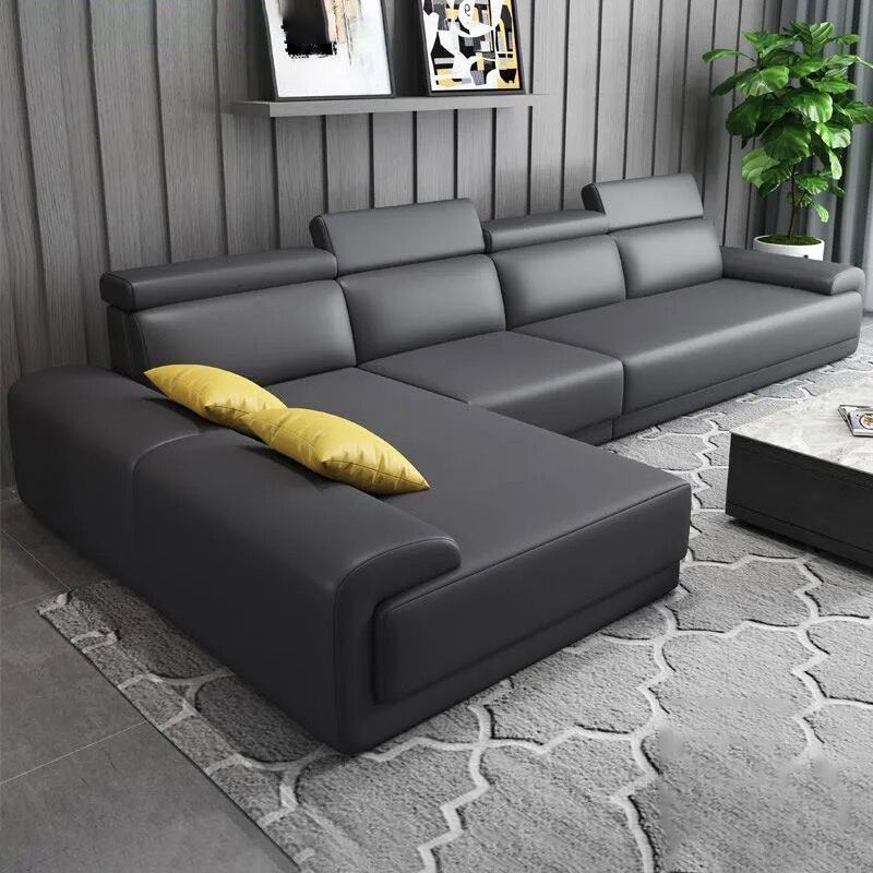Modern Sectional with Adjustable Head Pillow and Armless for Living Room