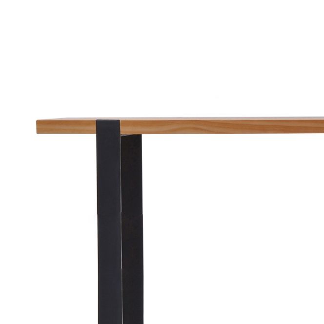 Ensemble de Table de pub rectangulaire luxueuse, 1/2 pièces, comptoir en bois avec tabourets sans dossier