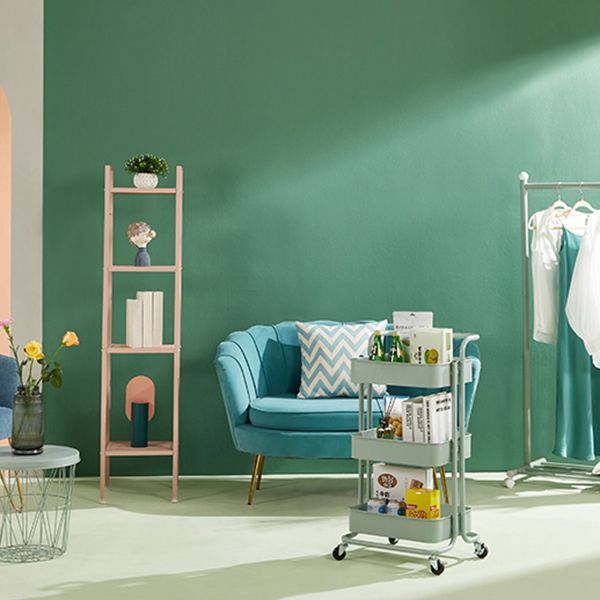 Steel Contemporary Vertical Bookshelf with Caster Wheels Bookshelf,17.7"L x 15"W x 32.3"H Clearhalo 'Bookcases' 'furn' 'furn_bookcases' 'Furniture' 'furniture_bookcases' 'kitchen' 'kitchen_bookcases' 'Living Room Furniture' 'Office Furniture' 1200x1200_a7059867-18aa-4301-b74f-d29b5f4cf5b4