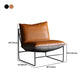 Contemporary Faux Leather Armless with Pillow Pillow Back Parsons Chair