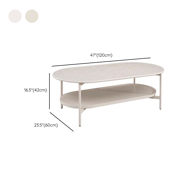 No Distressing Wood Coffee Table Set White Oval Coffee Table Clearhalo 'Coffee & Accent Tables' 'Coffee Tables' 'coffee_tables' 'furn' 'furn_coffee_tables' 'Furniture' 'Living Room Furniture' 1200x1200_a705e196-e3f4-4fc3-a1b8-1ca83a3c3217