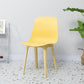Contemporary Side Chair Plastic Solid Back Dining Room Chair for Kitchen