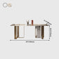 Rectangle Stainless Steel Dining Site Table Traditional Luxury Dinette Table for Home Clearhalo ' dining_table' 'Dining Tables & Seating' 'Dining Tables' 'furn' 'furn_dining_table' 'Furniture' 'furniture_dining_table' 'Kitchen & Dining Furniture' 'kitchen&dining_furn' 'kitchen' 'kitchen_dining_table' 1200x1200_a706a62c-2cce-4adc-ab2d-2f2ccfbc386b