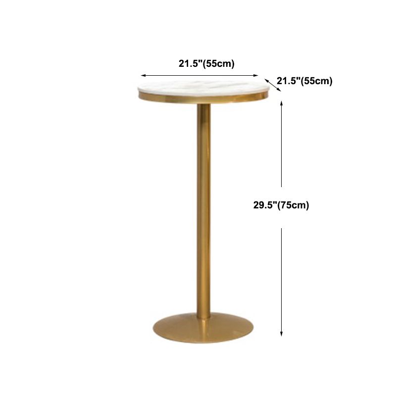 Artificial Marble Bar Table Glam Style Gold Base Bistro Table for Coffee Shop Clearhalo 'Bar Furniture' 'Bar Tables' 'bar_tables' 'Furniture' 'furniture_bar_tables' 'Kitchen & Dining Furniture' 1200x1200_a707c33f-cccf-418c-bd3b-fb5e0b9fe017