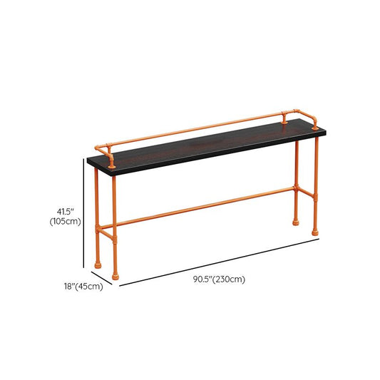 Mesa de comedor de barra contemporánea de las patas de metal rectangulares mesa de barra