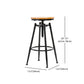 Coffee Shop Footrest Bar Stool Wood Counter-height Stool with Iron Legs Clearhalo 'Bar Furniture' 'Bar Stools' 'bar_stools' 'furn' 'furn_bar_stools' 'furniture_bar_stools' 'Kitchen & Dining Furniture' 'kitchen&dining_furn' 'kitchen' 'kitchen_furn' Furniture' 1200x1200_a7098233-add2-4ef9-a7e2-836b3a4b8073