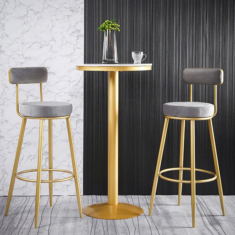 Scandinavian Round Low Back Barstools Upholstered Bar Stools Clearhalo 'Bar Furniture' 'Bar Stools' 'bar_stools' 'furn' 'furn_bar_stools' 'Furniture' 'furniture_bar_stools' 'Kitchen & Dining Furniture' 1200x1200_a70ac91c-30e3-4107-a862-4fd5a0bb7a17