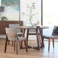 Round Modern Dining Table Brown Solid Wood Table with Double Pedestal Base Clearhalo ' dining_table' 'Dining Tables & Seating' 'Dining Tables' 'Furniture' 'furniture_dining_table' 'Kitchen & Dining Furniture' 'kitchen&dining_furn' 'kitchen' 'kitchen_dining_table' 1200x1200_a70cdaf5-b64f-44cb-b99b-8b7dff48bab4