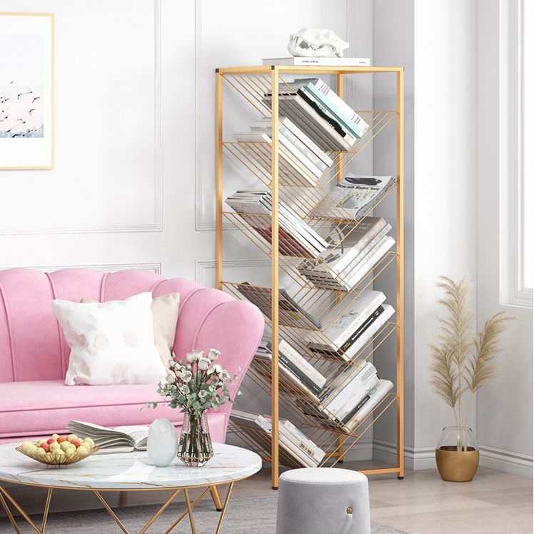 Modern Style Bookcase Open Back Metal Vertical Bookshelf for Home Clearhalo 'Bookcases' 'furn' 'furn_bookcases' 'Furniture' 'Office Furniture' 1200x1200_a70f50a6-b859-429c-9169-177c6fb8b589