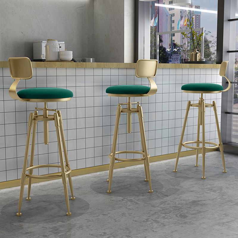 Nordic Style Metal Bar-stool Round Counter Bar Stool for Kitchen Clearhalo 'Bar Furniture' 'Bar Stools' 'bar_stools' 'furn' 'furn_bar_stools' 'Furniture' 'Kitchen & Dining Furniture' 1200x1200_a710e6e5-077e-4569-98ef-ba56469deaa3