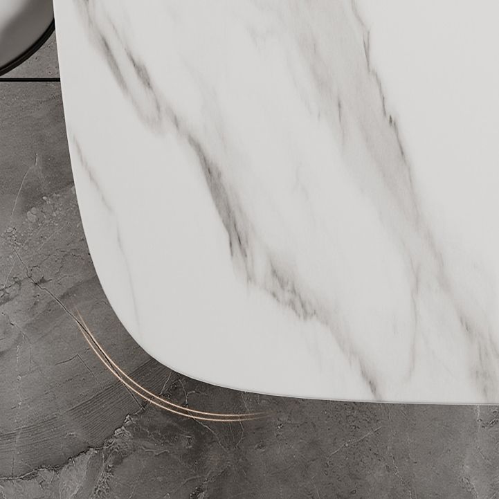 Modern Stainless Steel Dinette Set 1/2/5/7 Pieces Sintered Stone Top Dining Table Set Clearhalo 'Dining Room Sets' 'Dining Tables & Seating' 'dining_room_set' 'furn' 'furn_dining_room_set' 'Furniture' 'furniture_dining_room_set' 'Kitchen & Dining Furniture' 1200x1200_a712d44a-057d-4537-b0d6-1f6c510b71f8