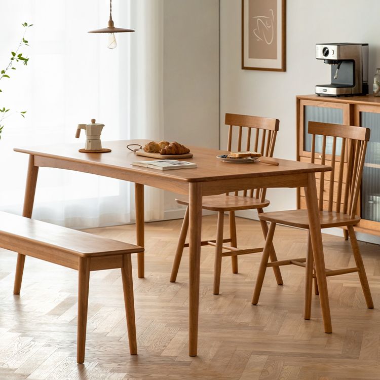 Rectangle Cherry Wood Table Contemporary Wooden Table with 4 Legs for Restaurant Clearhalo ' dining_table' 'Dining Tables & Seating' 'Dining Tables' 'furn' 'furn_dining_table' 'Furniture' 'furniture_dining_table' 'Kitchen & Dining Furniture' 'kitchen&dining_furn' 'kitchen' 'kitchen_dining_table' 1200x1200_a713047c-1404-42dd-9b22-6580c7b9e247