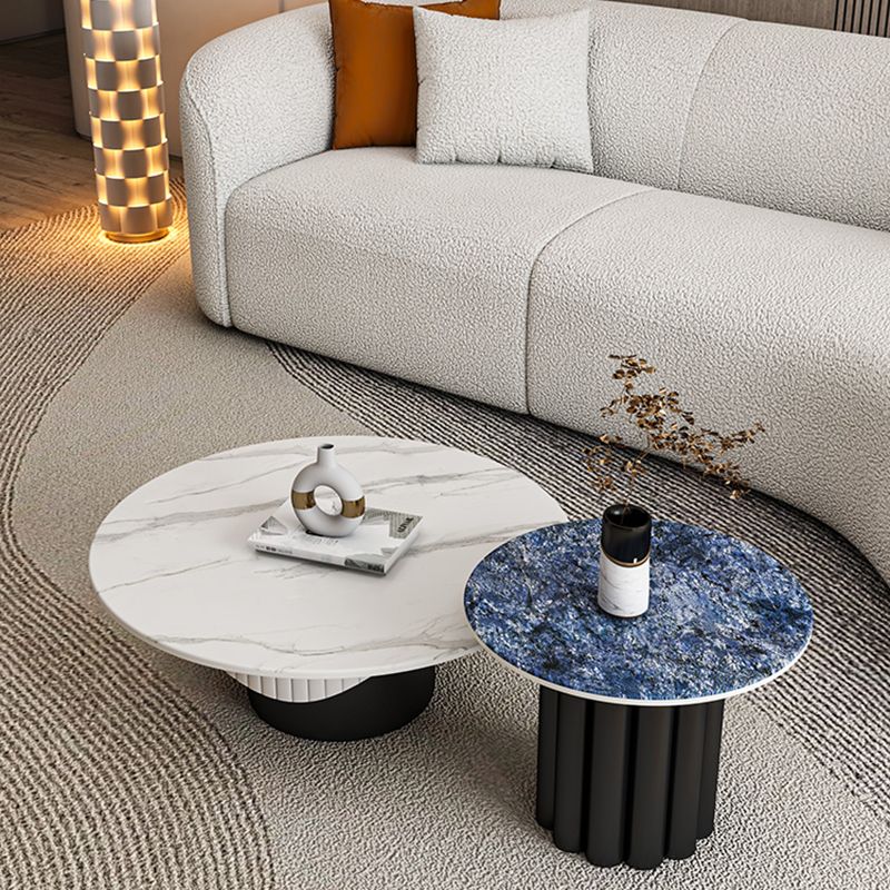 Slate Pedestal Coffee Table Round Modern Minimalist Coffee Table Clearhalo 'Coffee & Accent Tables' 'Coffee Tables' 'coffee_tables' 'furn' 'furn_coffee_tables' 'Furniture' 'Living Room Furniture' 1200x1200_a71505ae-3c9a-4f45-be3c-4ad4ab5ef705