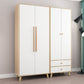 Bedroom Hinged Door Wardrobe with Wooden Legs Modern Cabinet with Clothes Rail Clearhalo 'Armoires & Wardrobes' 'armoires_wardrobes' 'Bedroom Furniture' 'furn' 'furn_armoires_wardrobes' 'Furniture' 1200x1200_a7156033-5d26-4b13-acd7-c3a7d6228a21