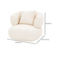 Sofa courbe du bras de smoking avec oreillers canapé en tissu blanc moderne