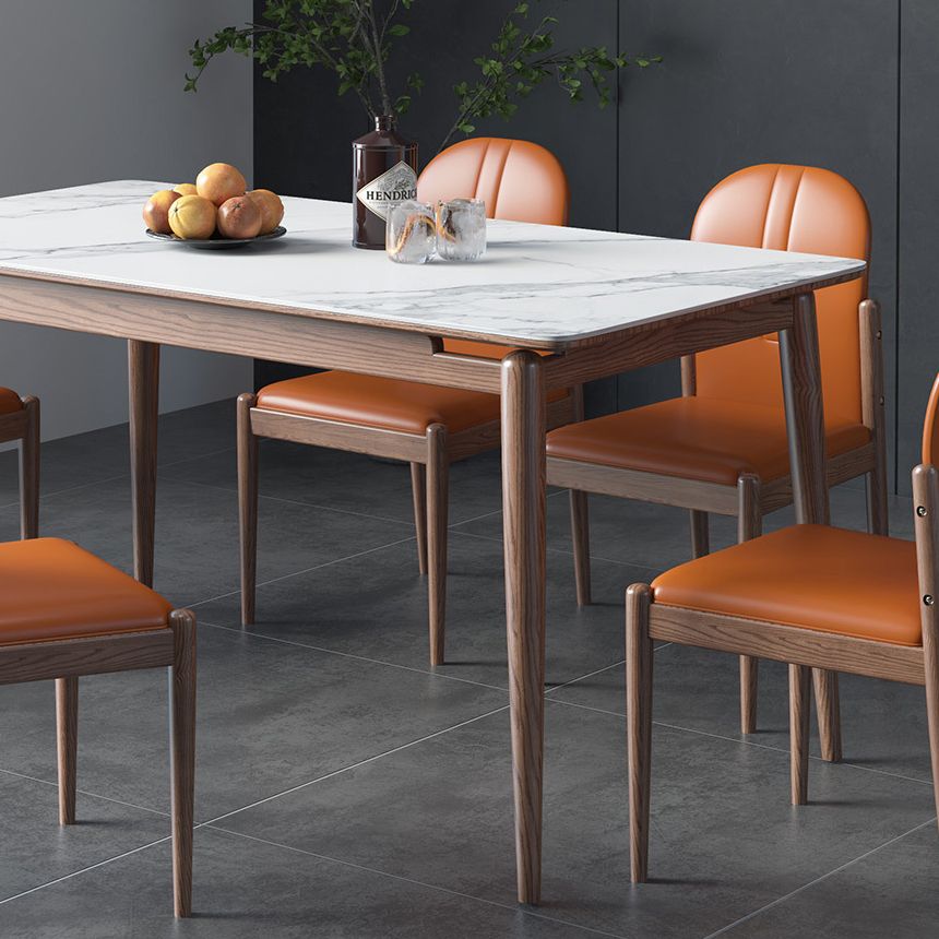 Modern Kitchen Dining Room Set with Sintered Stone Top and Solid Wood Base Dining Furniture Clearhalo 'Dining Room Sets' 'Dining Tables & Seating' 'dining_room_set' 'furn' 'furn_dining_room_set' 'Furniture' 'furniture_dining_room_set' 'Kitchen & Dining Furniture' 'kitchen&dining_furn' 'kitchen' 1200x1200_a7168257-1e52-4ddf-868e-7cda8831290a