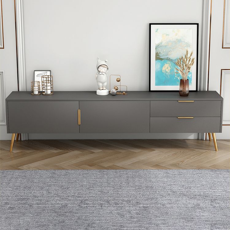 Glam TV Console with Cabinet Engineered Wood TV Media Stand with Drawers