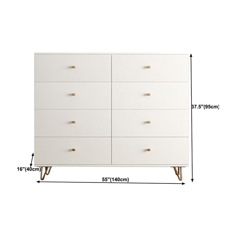 Modern Accent Chest Rectangle Accent Cabinet with Drawers in White Clearhalo 'Cabinets & Chests' 'cabinets_chests' 'furn' 'furn_cabinets_chests' 'Furniture' 'Living Room Furniture' 1200x1200_a71a51bc-676f-487c-828f-2aaa3e03792b