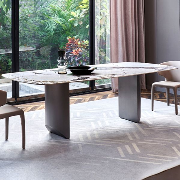 Metal Traditional Luxury Rectangle Table Sintered Stone Indoor Table for Kitchen Clearhalo ' dining_table' 'Dining Tables & Seating' 'Dining Tables' 'furn' 'furn_dining_table' 'Furniture' 'furniture_dining_table' 'Kitchen & Dining Furniture' 'kitchen&dining_furn' 'kitchen' 'kitchen_dining_table' 1200x1200_a71ae237-32e3-4ed0-9760-f6f12bd74d8d