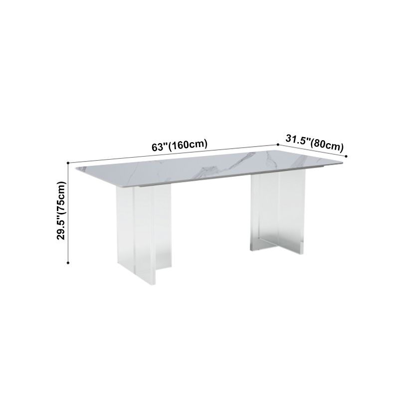 Acrylic Traditional Luxury Indoor Table Rectangle Sintered Stone Table Clearhalo ' dining_table' 'Dining Tables & Seating' 'Dining Tables' 'furn' 'furn_dining_table' 'Furniture' 'furniture_dining_table' 'Kitchen & Dining Furniture' 'kitchen&dining_furn' 'kitchen' 'kitchen_dining_table' 1200x1200_a71bb7b7-9692-43d6-b050-3f976f249b34