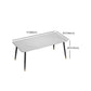 Mesa de comedor de rectángulo de piedra moderna 1/2/5/7 piezas de comedor juego para sala de estar
