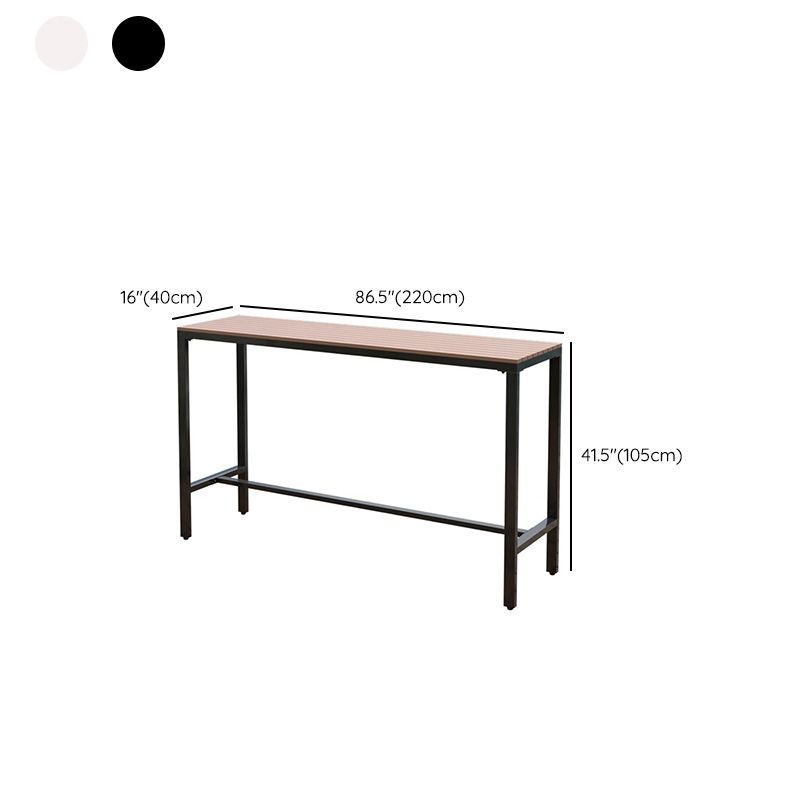 Industrial Metal Base Bar Table Pub Height Dining Table for Patio Use Clearhalo 'Bar Furniture' 'Bar Tables' 'bar_tables' 'furn' 'furn_bar_tables' 'Furniture' 'Kitchen & Dining Furniture' 1200x1200_a71f681a-e3e2-4470-a507-cf0a100bf021